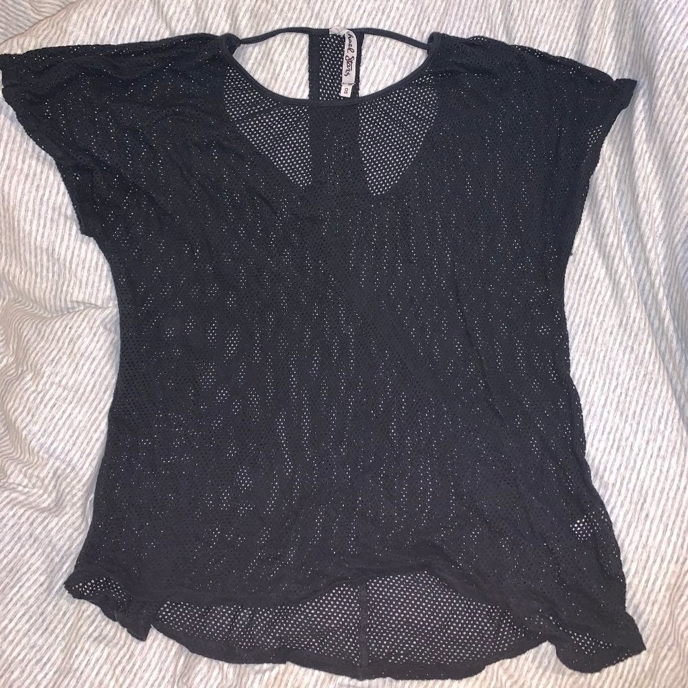 Black Mesh T-Shirt